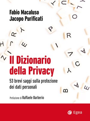 cover image of Il dizionario della privacy
